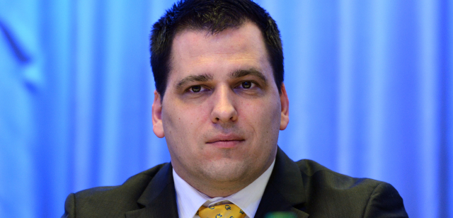Kandidát KDU-ČSL pro volby do Evropského parlamentu Tomáš Zdechovský vystoupil 3. března na tiskové konferenci v Praze.